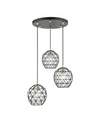 Livex Geometric 3 Lights Pendant In Black