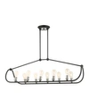 Livex Archer 10 Light Linear Chandelier In Black