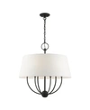 Livex Ridgecrest 6 Lights Pendant Chandelier In Black