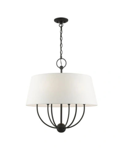 Livex Ridgecrest 6 Lights Pendant Chandelier In Black