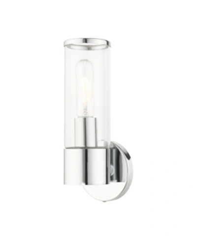 Livex Bancroft 1 Light Single Sconce In Silver-tone