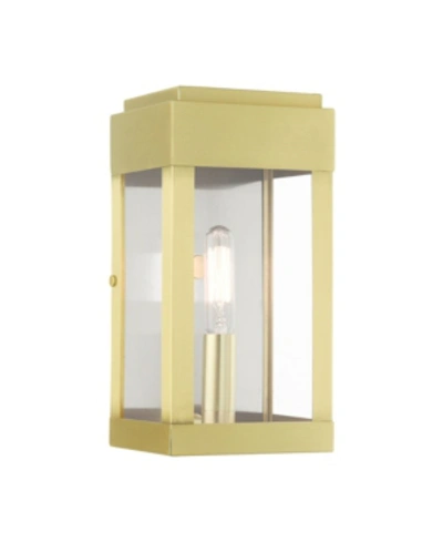 Livex York 1 Light Outdoor Wall Lantern In Gold-tone