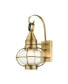 Livex Newburyport 1 Light Outdoor Wall Lantern In Gold-tone