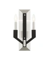Livex Beckett 2 Lights Double Sconce In Silver-tone
