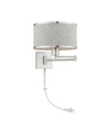 Livex Park Ridge 1 Light Swing Arm Wall Lamp In Silver-tone