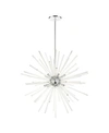 Livex Utopia 12 Light Foyer Pendant Chandelier In Silver-tone