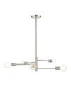 Livex Bannister 5 Lights Chandelier In Silver-tone