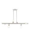 Livex Bannister 6 Lights Linear Chandelier In Brushed Nickel