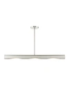 Livex Novato 3 Lights Linear Chandelier In Silver-tone