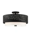 Livex Noria 4 Lights Semi Flush In Black
