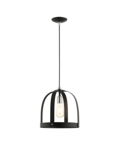 Livex Stoneridge 1 Light Pendant In Black