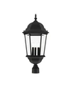 Livex Hamilton 3 Lights Outdoor Post Top Lantern In Black