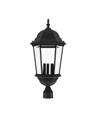 Livex Hamilton 3 Lights Outdoor Post Top Lantern In Black