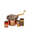 Wabash Valley Farms Date Night Copper Plated Whirley Pop Popcorn Set, 4 Pieces