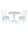 INTERNATIONAL CONCEPTS 36" ROUND TOP PEDESTAL TABLE