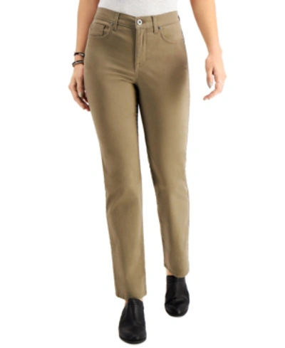 Style & Co Petite Natural Straight-leg Jeans, In Petite & Petite Short, Created For Macy's In Willowbark
