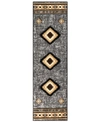 Abbie & Allie Rugs Rugs Paramount Par-1094 Charcoal 2'2" X 7'6" Runner Area Rug In Charcoal