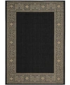 SAFAVIEH COURTYARD CY5143 BLACK AND COFFEE 6'7" X 6'7" SISAL WEAVE SQUARE OUTDOOR AREA RUG