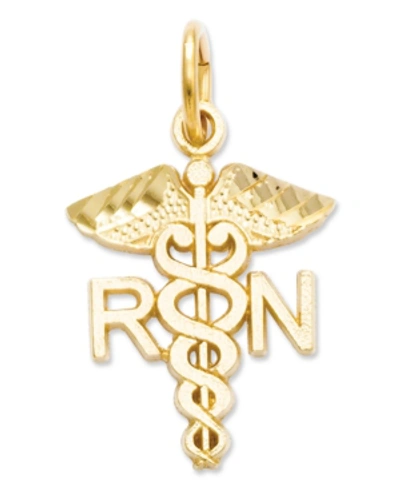 Macy's 14k Gold Charm, Nurse Charm