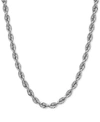 ITALIAN GOLD ROPE CHAIN SLIDER NECKLACE IN 14K WHITE GOLD