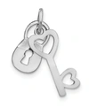 Macy's Lock And Key Charm In 10k White Gold In White Gold