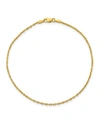 MACY'S ROPE CHAIN ANKLET IN 14K YELLOW GOLD
