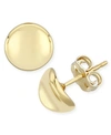 Macy's Dapped Disc Stud Earrings Set In 14k Yellow Gold (8mm) In Gold
