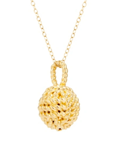 Brook & York Parker Knot 14k Gold Pendant