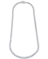 MACY'S DIAMOND TRIPLE ROW 17" TENNIS NECKLACE (10 CT. T.W). IN 14K WHITE GOLD