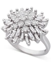 Wrapped In Love Diamond Starburst Cluster Ring (1-1/2 Ct. T.w.) In 14k White Gold Or 14k Yellow Gold, Created For Ma In White Gold