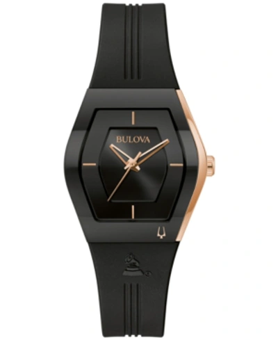 Bulova Women's Latin Grammy Black Silicone Strap Watch 30.5mm