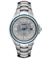 Seiko Men's Coutura Solar Gray Stainless Steel Bracelet Watch 42.5mm In Silver