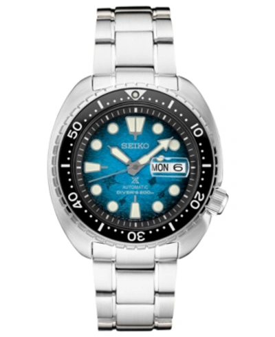 Seiko Men's Prospex Blue Manta Ray Diver Stainless Steel Bracelet Watch 45mm