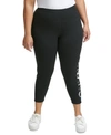 CALVIN KLEIN PERFORMANCE PLUS SIZE LOGO LEGGINGS