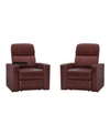 ABBYSON LIVING THOMAS POWER FAUX LEATHER RECLINER, SET OF 2