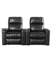 ABBYSON LIVING THOMAS POWER FAUX LEATHER RECLINER, SET OF 2