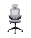 Rta Products Techni Mobili Modern High-back Mesh Executive Office Chair In Grey