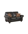 ABBYSON LIVING OLIVER LEATHER LOVESEAT