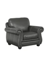 ABBYSON LIVING HAZEL LEATHER ARM CHAIR