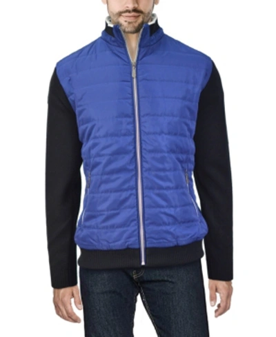 X-ray Lightweight Puffer Vested Jacket Sweater In Blue