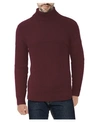 X-ray X Ray Cable Knit Turtleneck Sweater In Burgundy