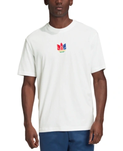 Adidas Originals Adidas Men's Originals 3d Trefoil Graphic T-shirt In White/white