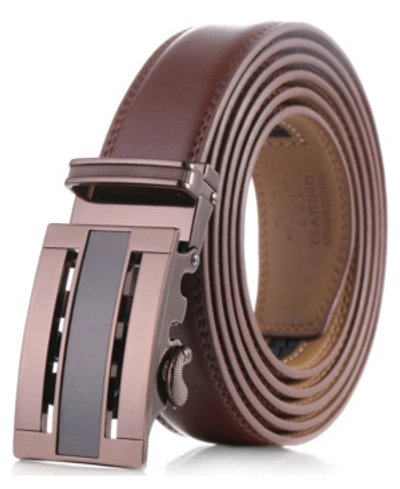 Mio Marino Men's Designer Ratchet Belts In Rust