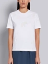 THOM BROWNE THOM BROWNE WHITE COTTON JERSEY MULTI-ANIMAL ICON PRINT SHORT SLEEVE TEE,FJS073A0692515259981