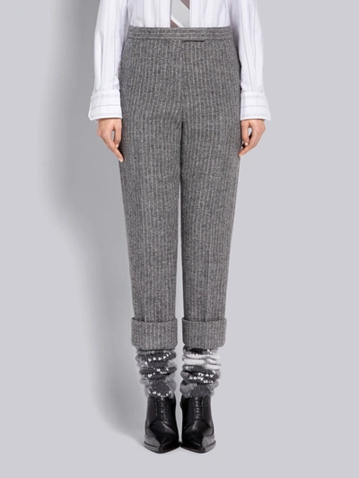 Thom Browne Tweed Pants In Grey
