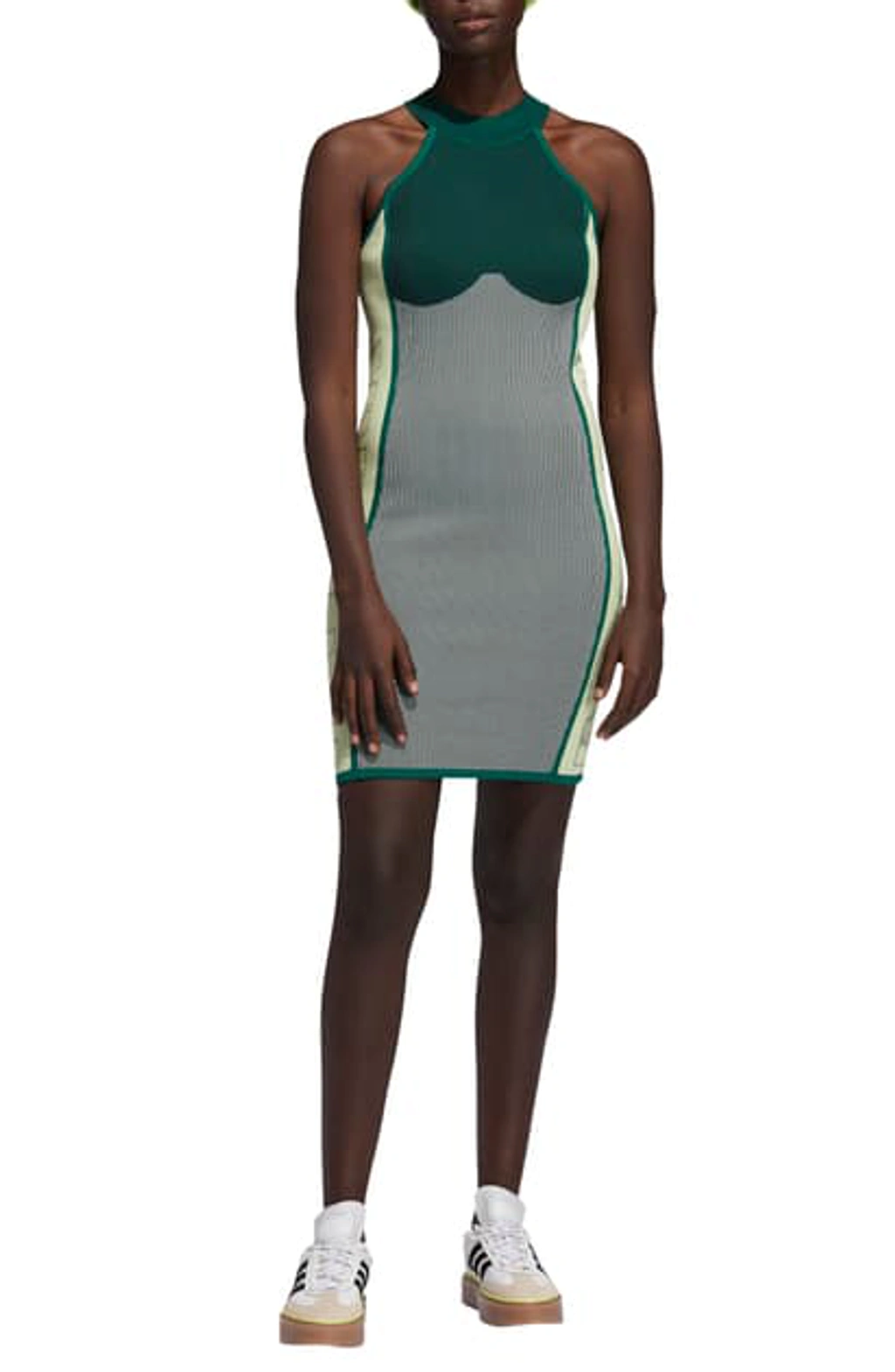 ivy park knit dress Adidas X Ivy Park Logo In Dark Green SIZE: 1X
