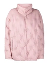 Stand Studio Quilted Pink Down Jacket 'sarah' In Pink
