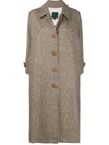 Jejia Houndstooth-check Single-breasted Coat In Neutrals
