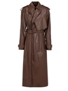 BOTTEGA VENETA BOTTEGA VENETA BELTED LEATHER TRENCH COAT