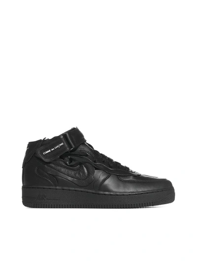 Comme Des Garçons Black Nike Edition Air Force 1 Mid Sneakers